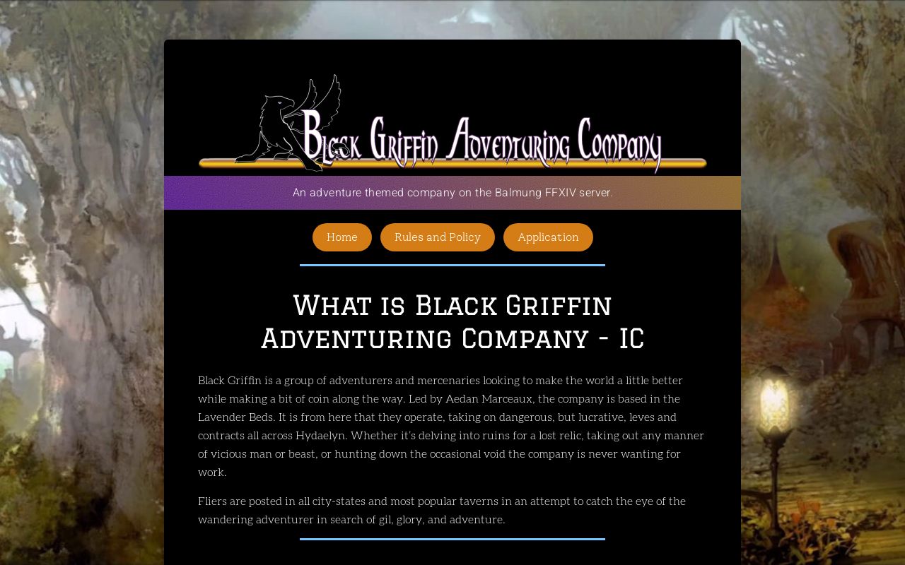 Black Griffin Adventuring Company